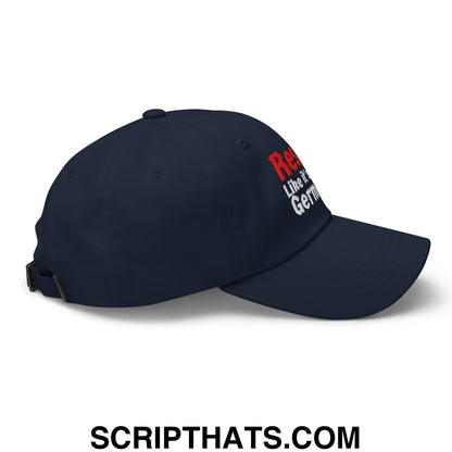 Resist Like It's 1938 Germany Embroidered Unstructured Dad Hat Navy