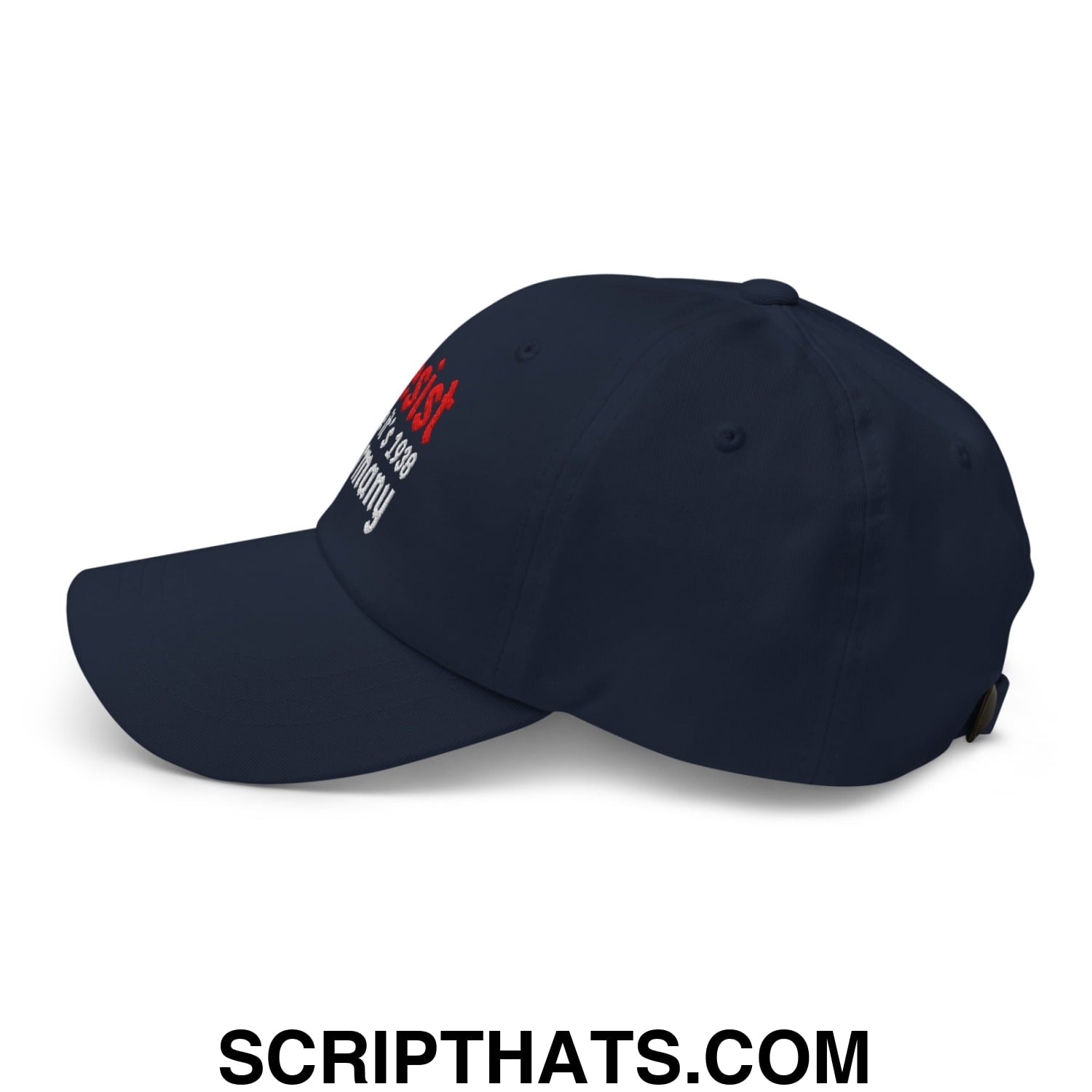 Resist Like It's 1938 Germany Embroidered Unstructured Dad Hat Navy