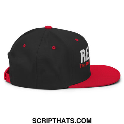 Resist The American Gestapo Embroidered Flat Bill Brim Snapback Hat Black Red