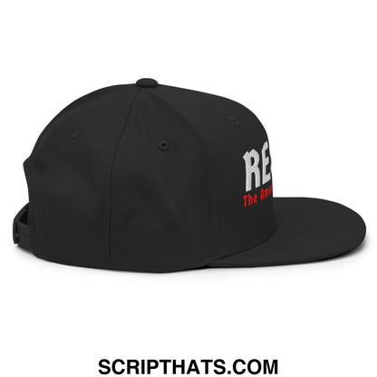 Resist The American Gestapo Embroidered Flat Bill Brim Snapback Hat Black