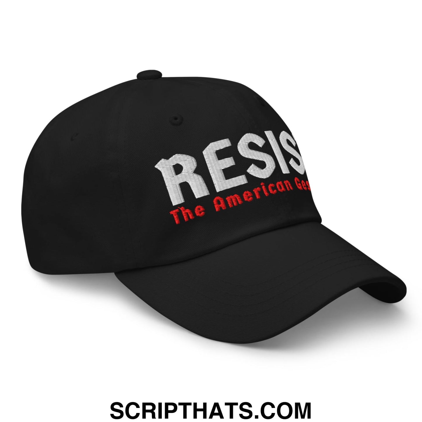 Resist The American Gestapo Embroidered Unstructured Dad Hat Black