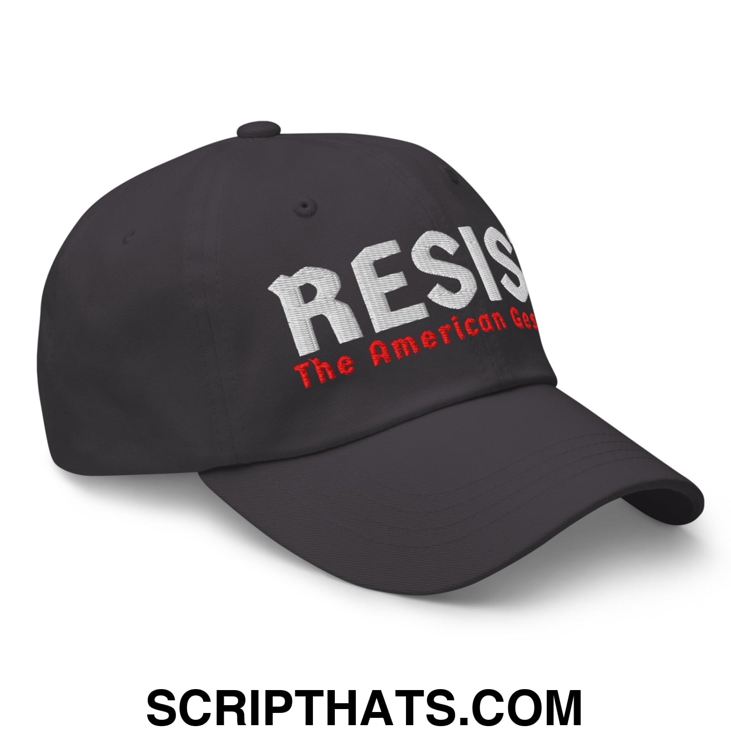 Resist The American Gestapo Embroidered Unstructured Dad Hat Dark Grey
