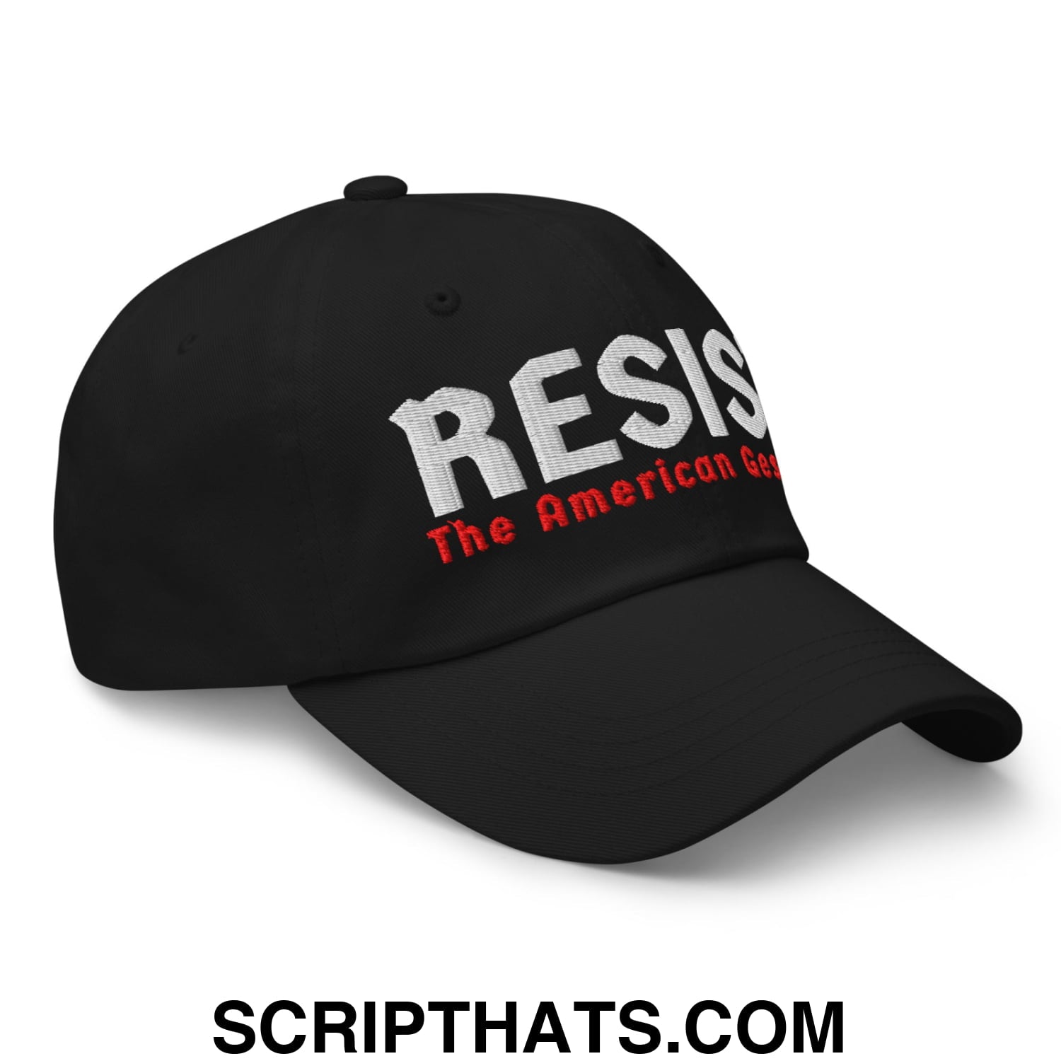 Resist The American Gestapo Embroidered Unstructured Dad Hat Black