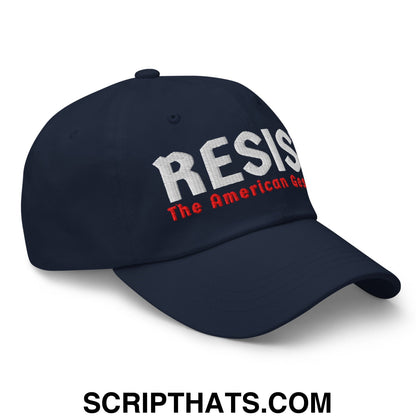 Resist The American Gestapo Embroidered Unstructured Dad Hat Navy
