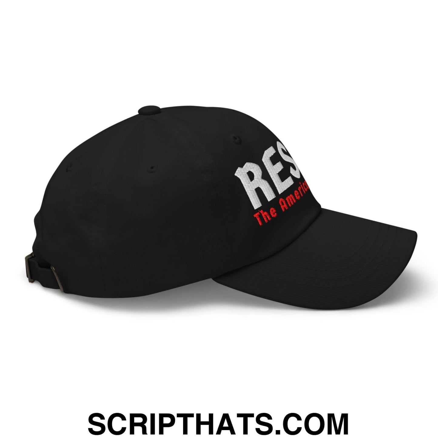 Resist The American Gestapo Embroidered Unstructured Dad Hat Black