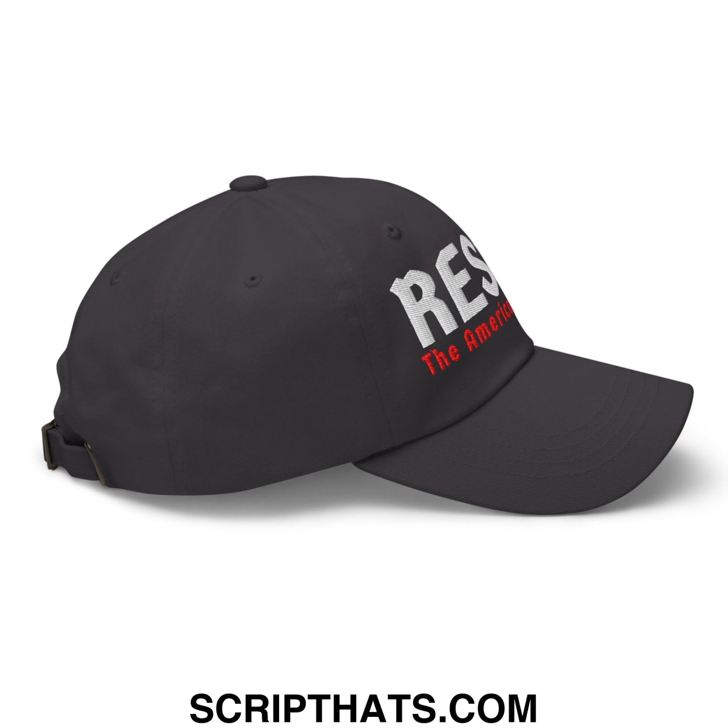 Resist The American Gestapo Embroidered Unstructured Dad Hat Dark Grey