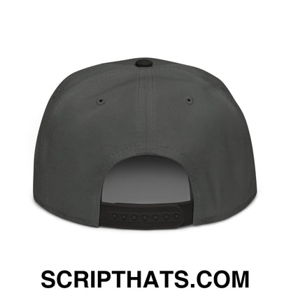 Retired Drug Dealer Embroidered Flat Brim Bill Snapback Hat Black Charcoal gray Charcoal gray
