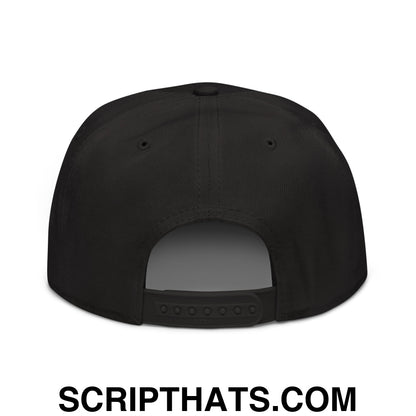 Retired Drug Dealer Embroidered Flat Brim Bill Snapback Hat Black