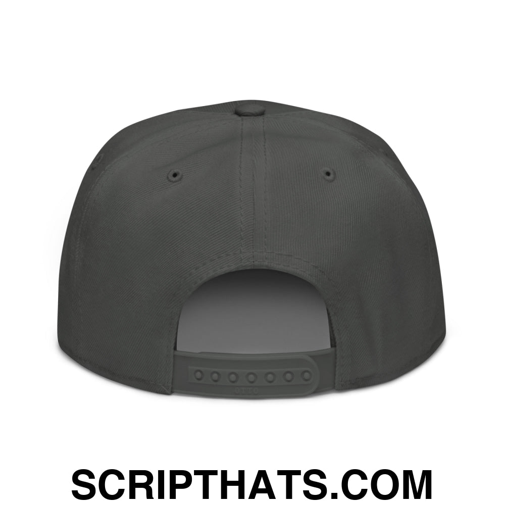 Retired Drug Dealer Embroidered Flat Brim Bill Snapback Hat Charcoal gray