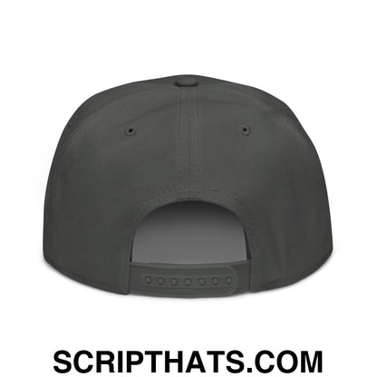 Retired Drug Dealer Embroidered Flat Brim Bill Snapback Hat Charcoal gray