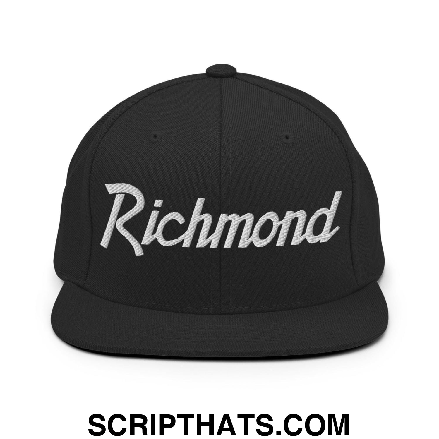Richmond Script Snapback Hat Black