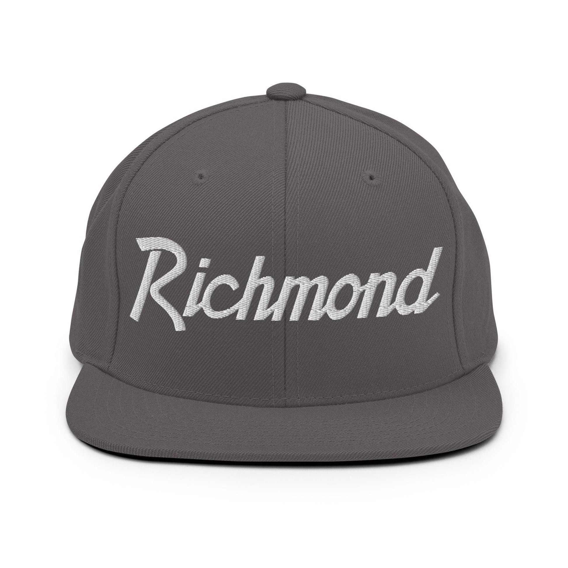 Richmond Script Snapback Hat Dark Grey