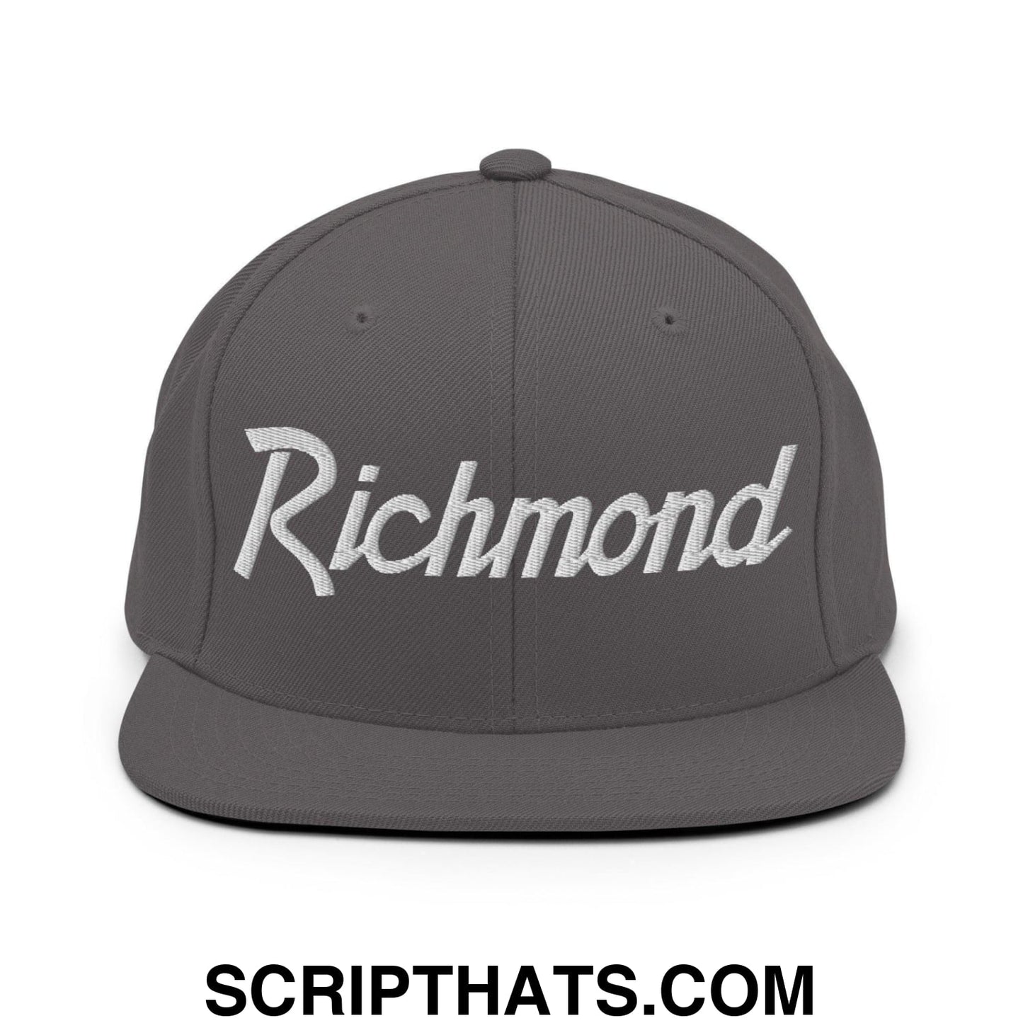 Richmond Script Snapback Hat Dark Grey