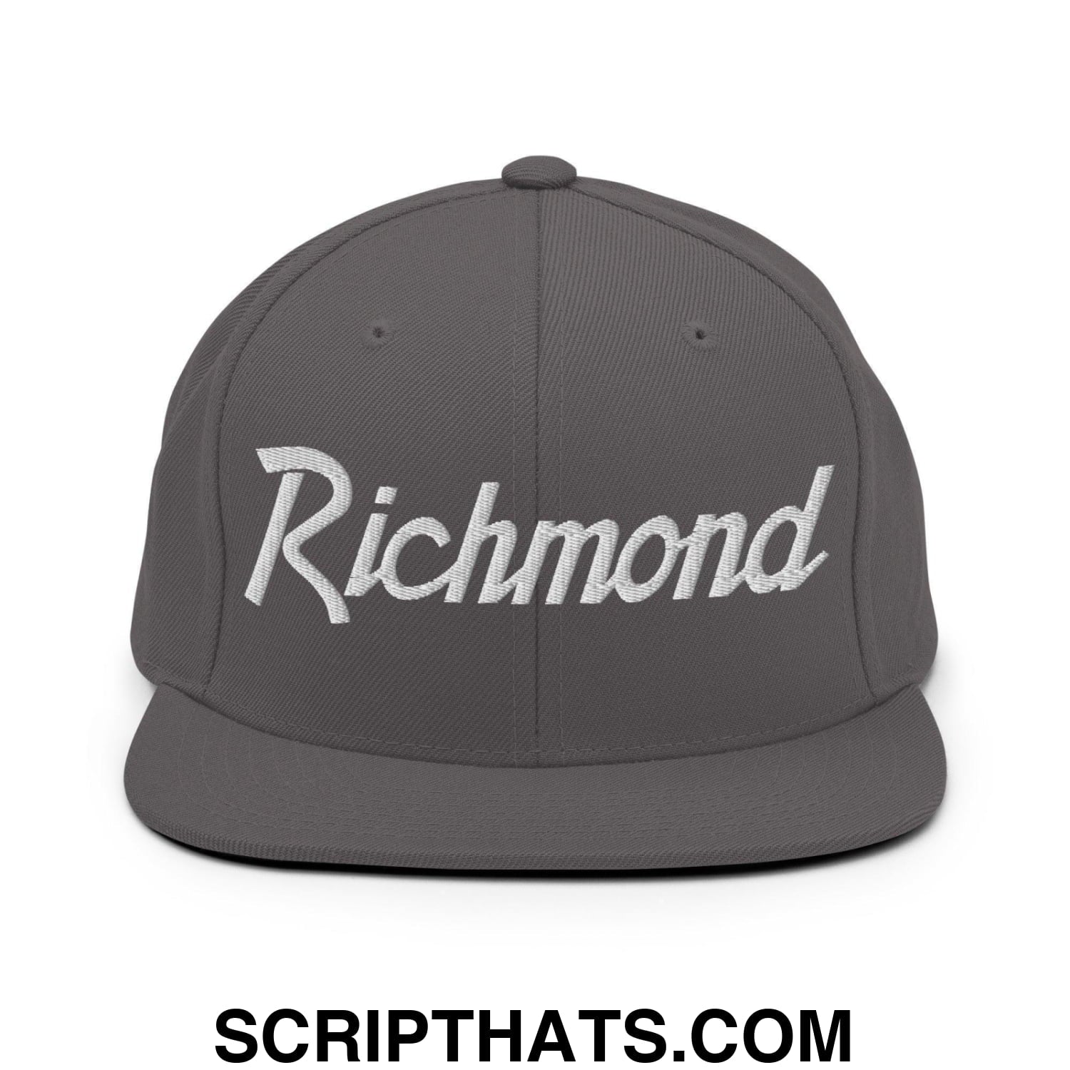 Richmond Script Snapback Hat Dark Grey