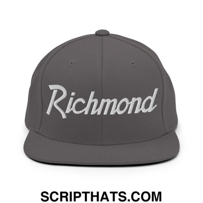 Richmond Script Snapback Hat Dark Grey
