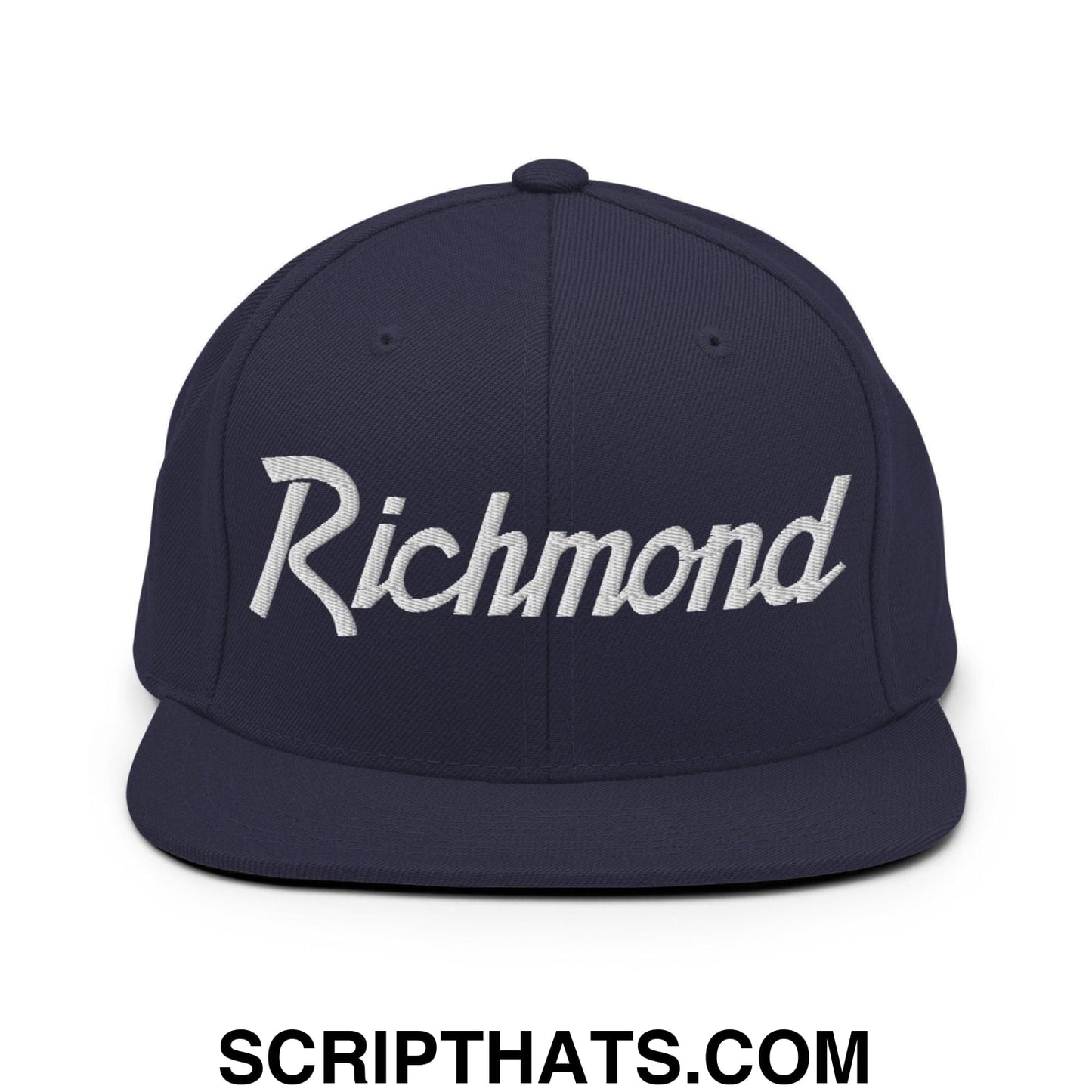 Richmond Script Snapback Hat Navy