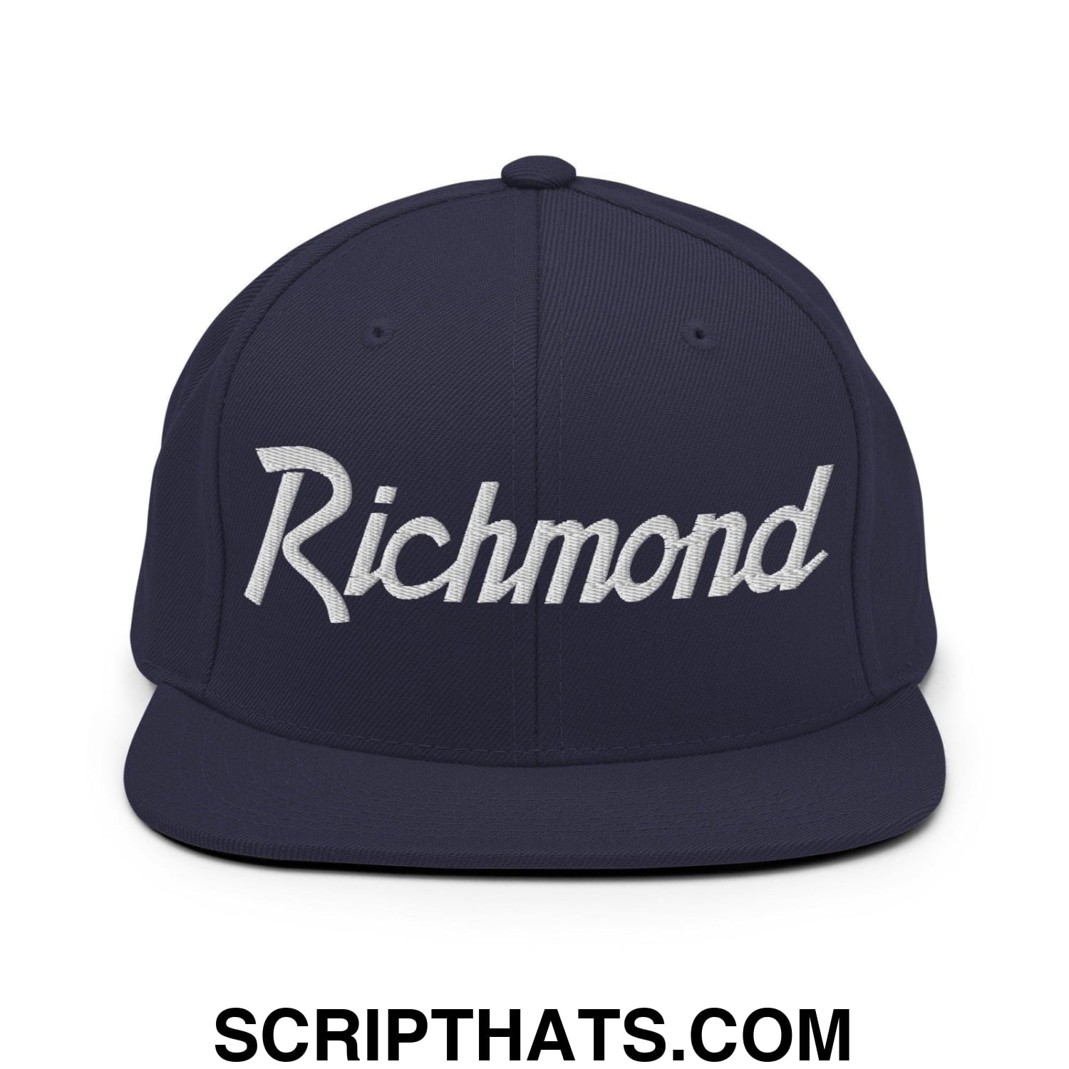 Richmond Script Snapback Hat Navy