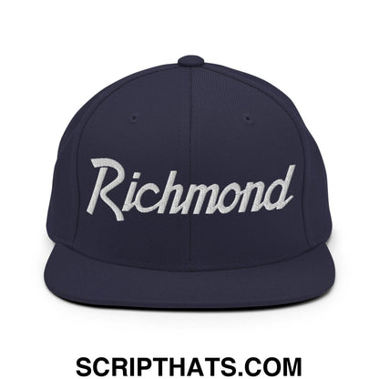 Richmond Script Snapback Hat Navy