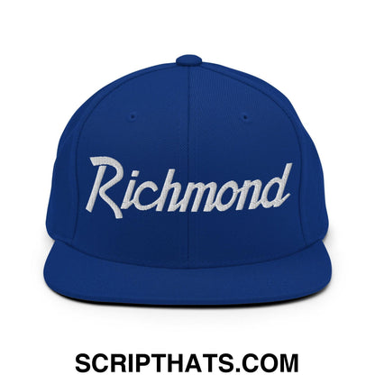 Richmond Script Snapback Hat Royal Blue