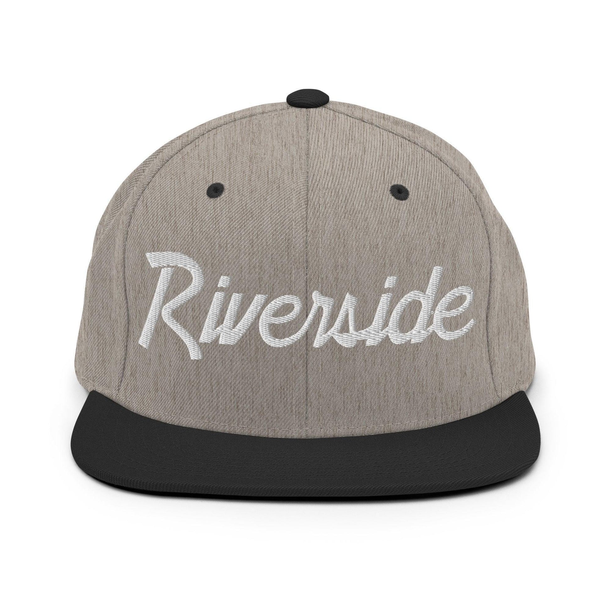 Riverside Script Snapback Hat Heather/Black