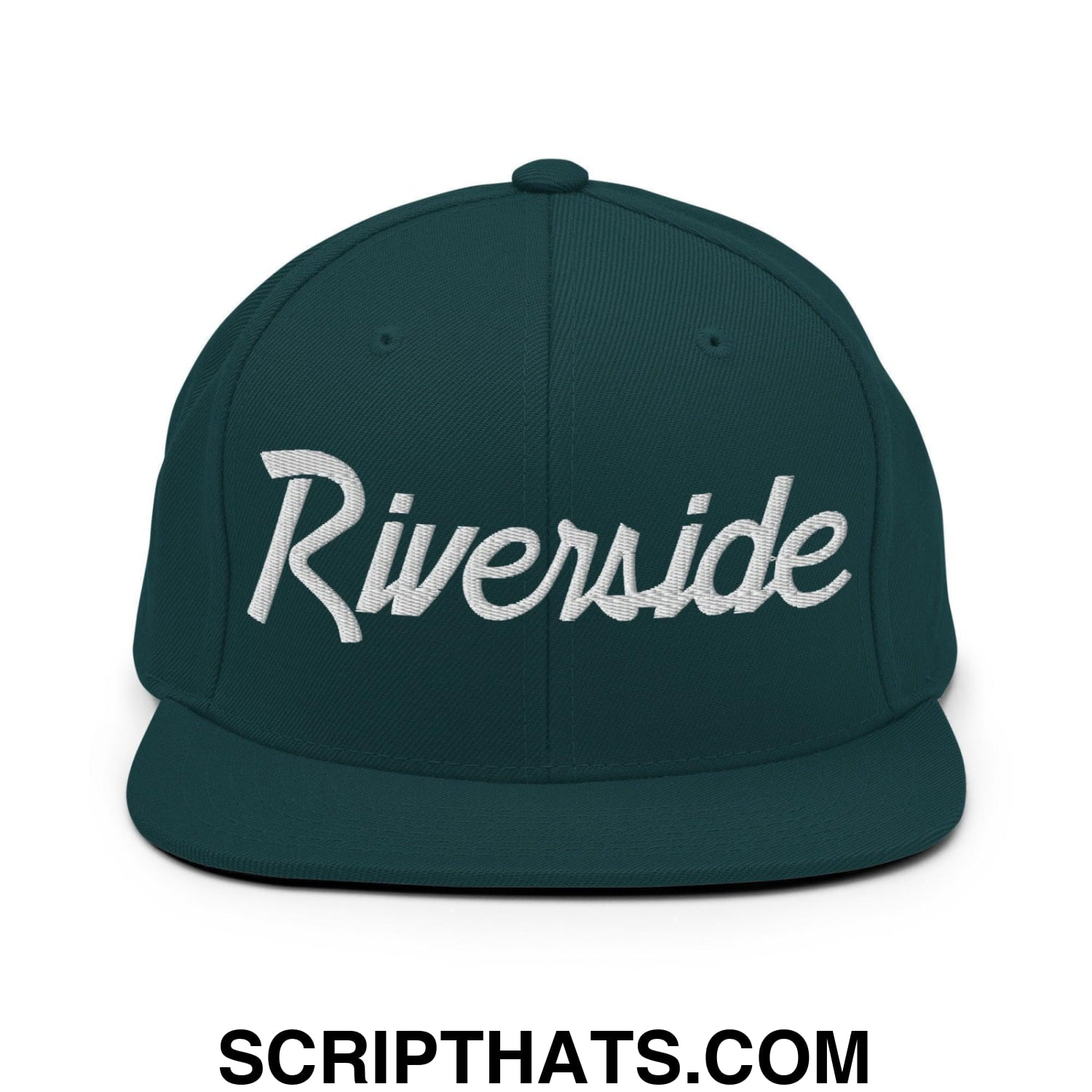 Riverside Script Snapback Hat Spruce