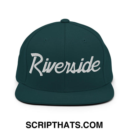 Riverside Script Snapback Hat Spruce