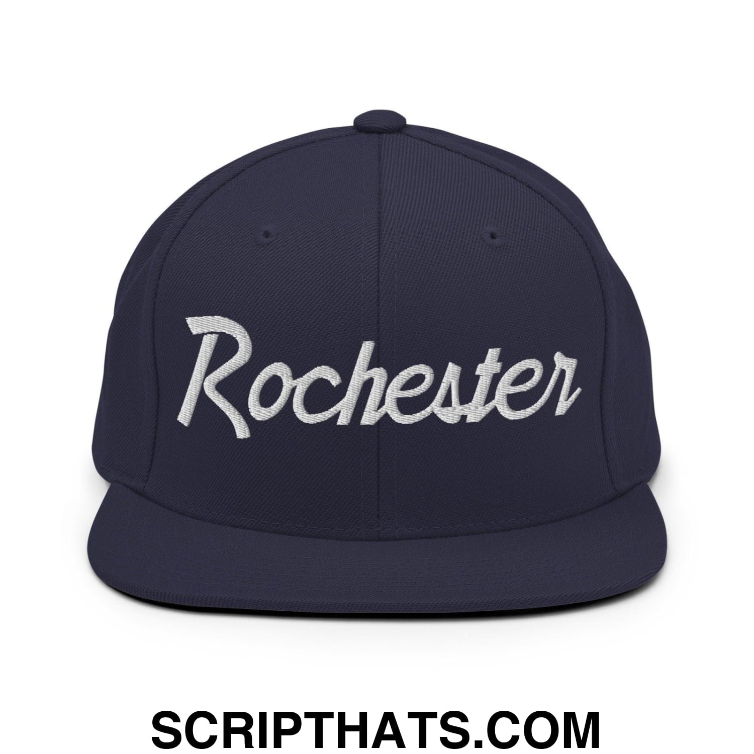 Rochester Script Snapback Hat Navy