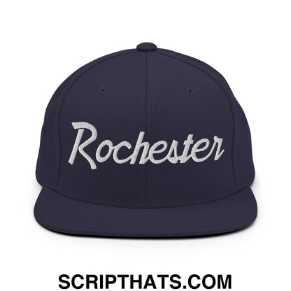 Rochester Script Snapback Hat Navy