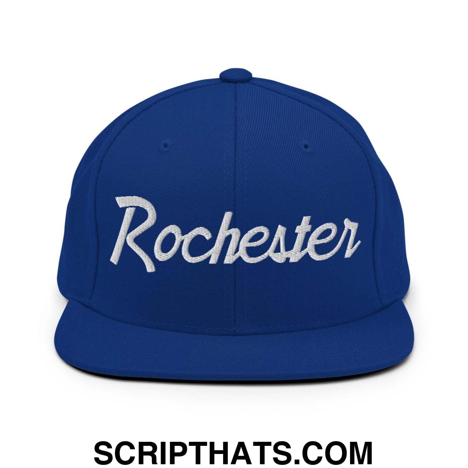 Rochester Script Snapback Hat Royal Blue