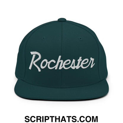 Rochester Script Snapback Hat Spruce