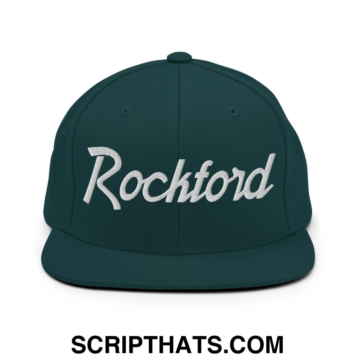 Rockford Script Snapback Hat Spruce