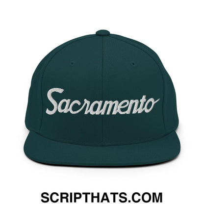 Sacramento Script Snapback Hat Spruce