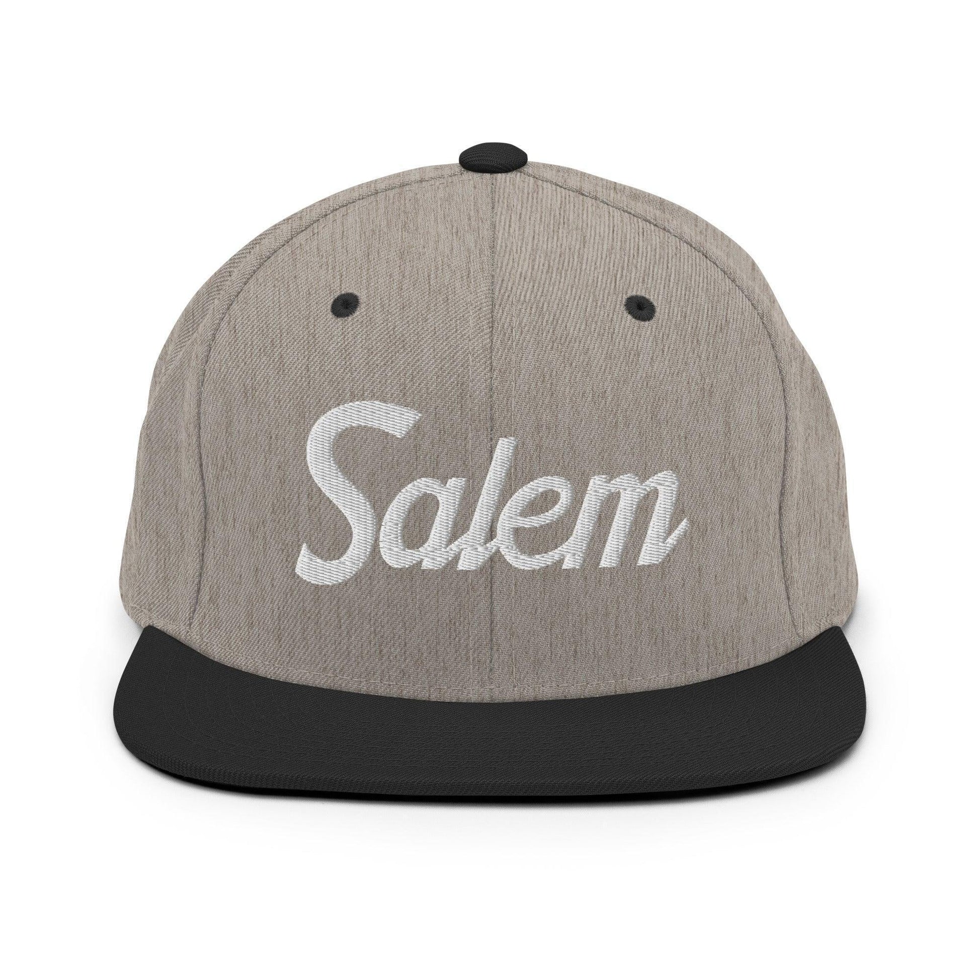 Salem Script Snapback Hat Heather/Black