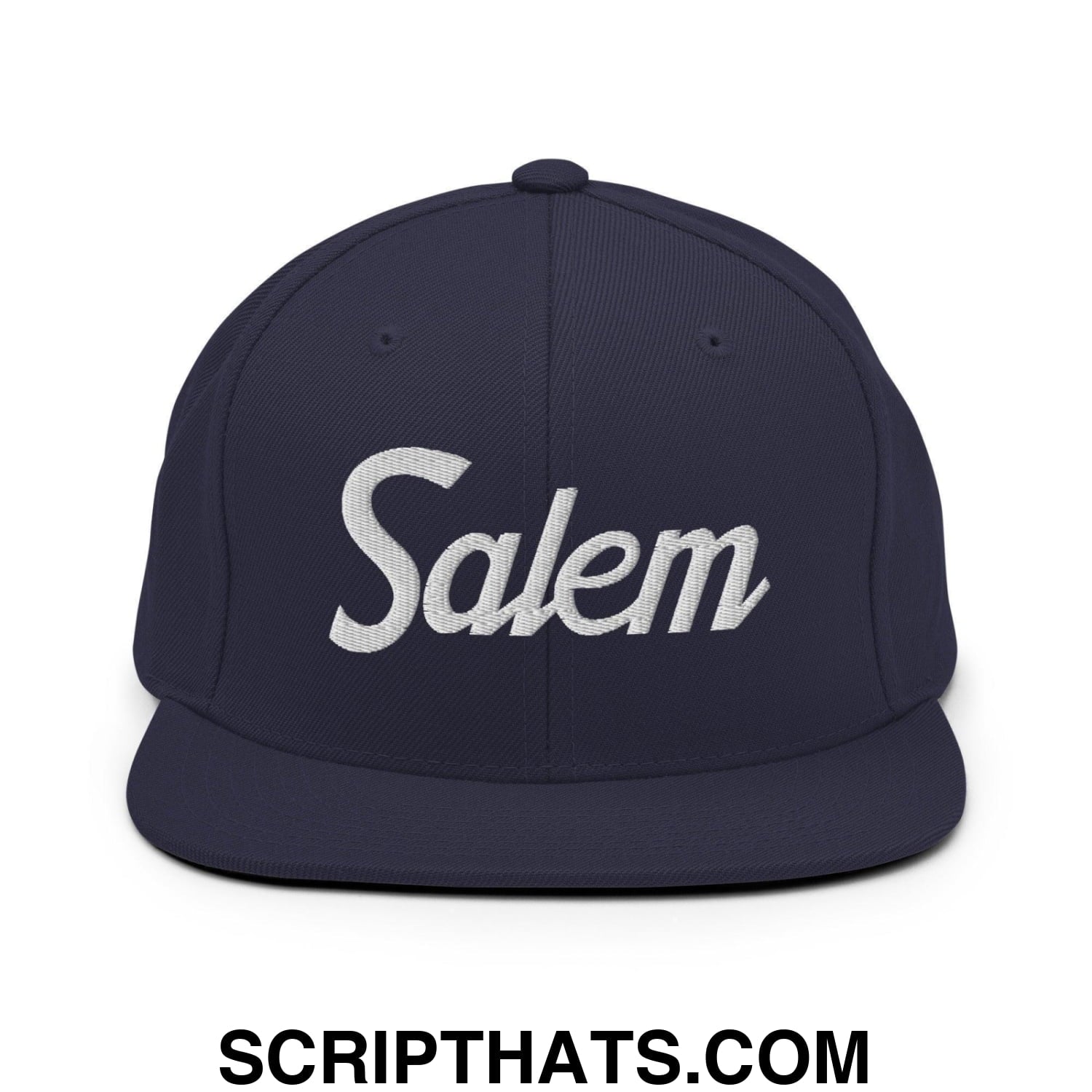 Salem Script Snapback Hat Navy