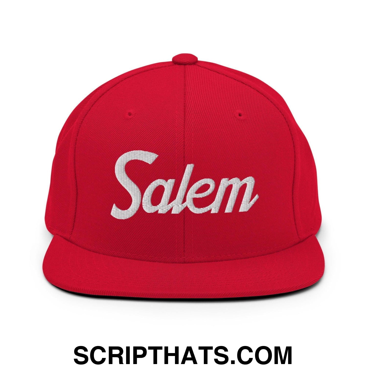 Salem Script Snapback Hat Red