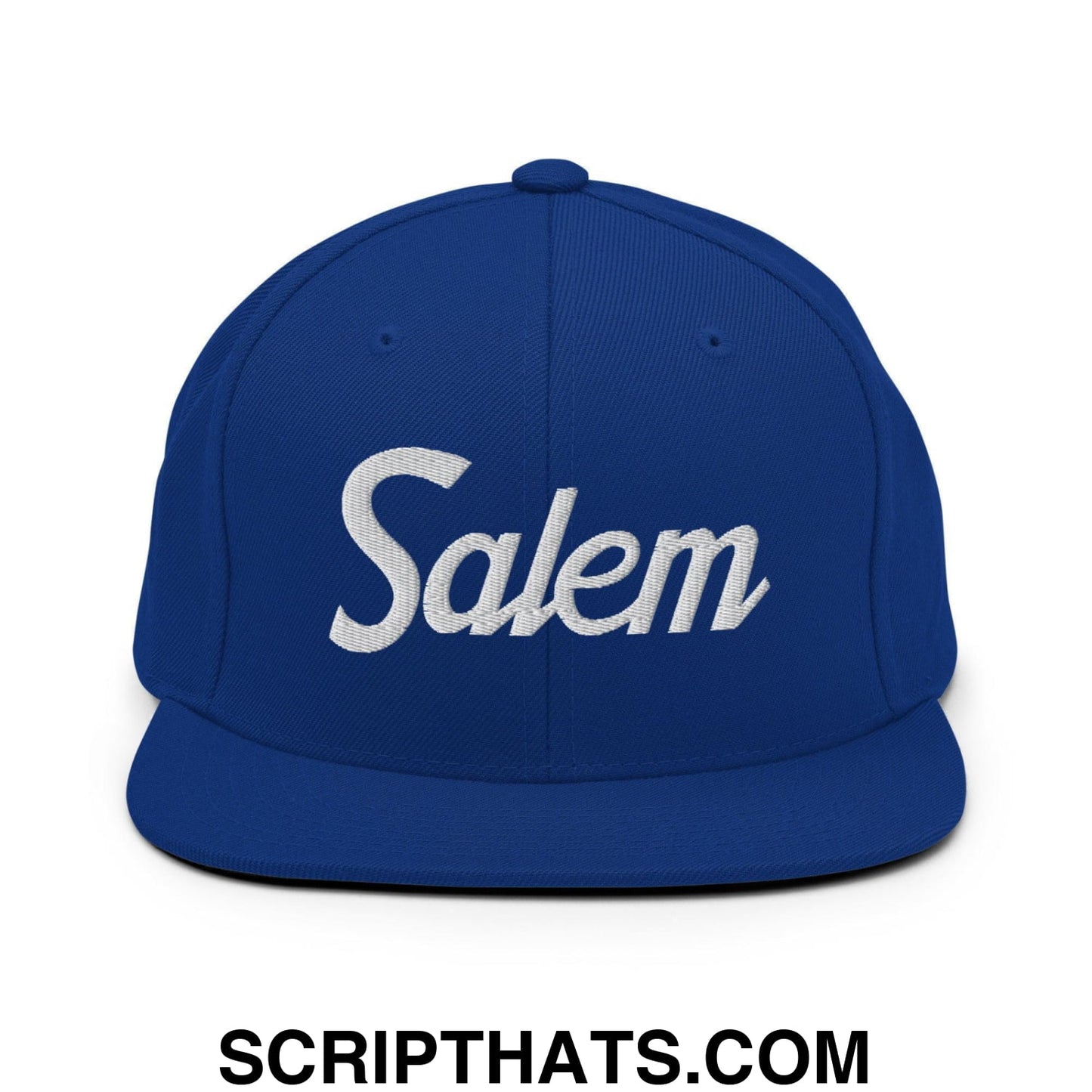 Salem Script Snapback Hat Royal Blue