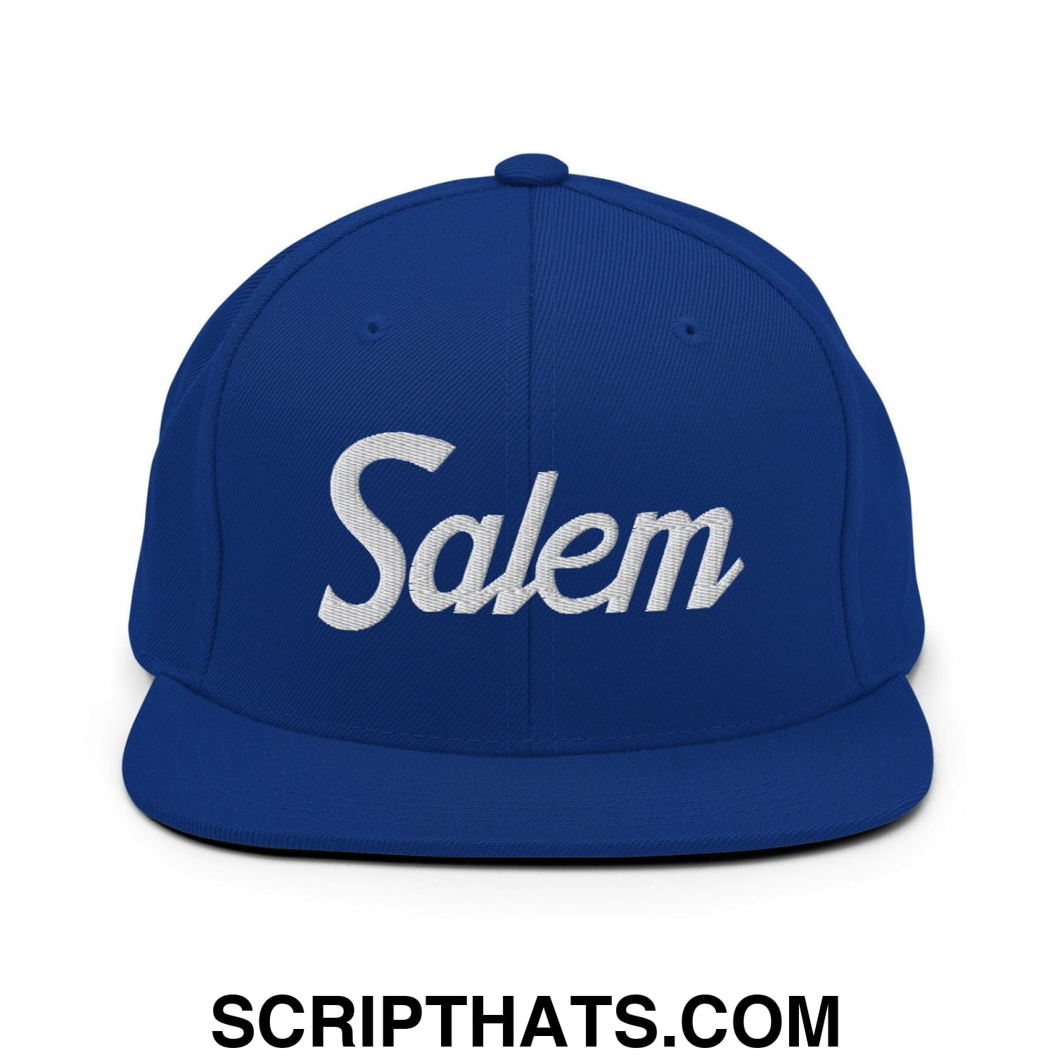 Salem Script Snapback Hat Royal Blue