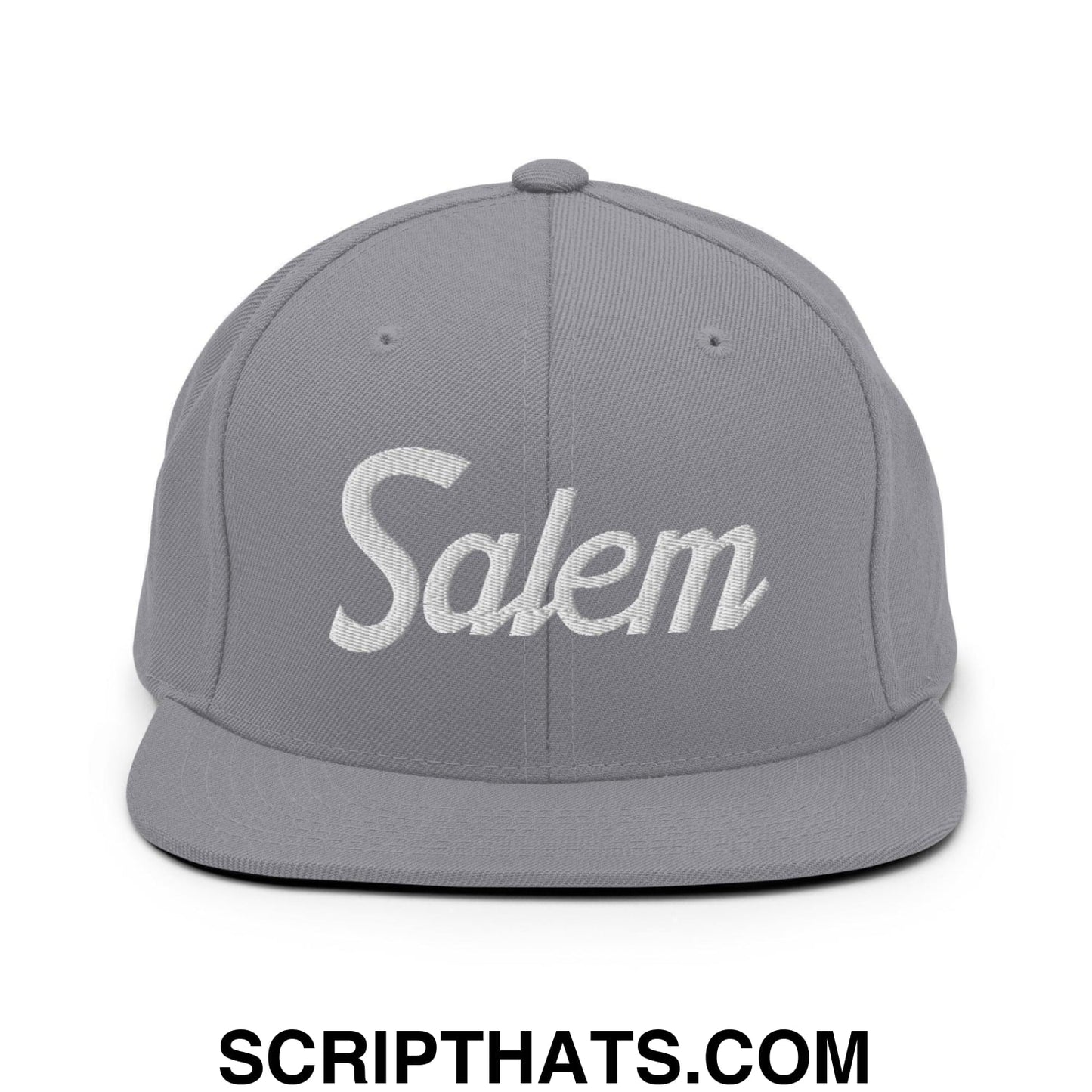 Salem Script Snapback Hat Silver