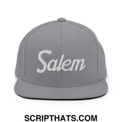 Salem Script Snapback Hat Silver