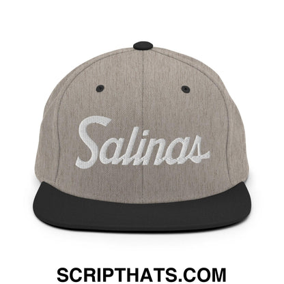 Salinas Script Snapback Hat Heather Black