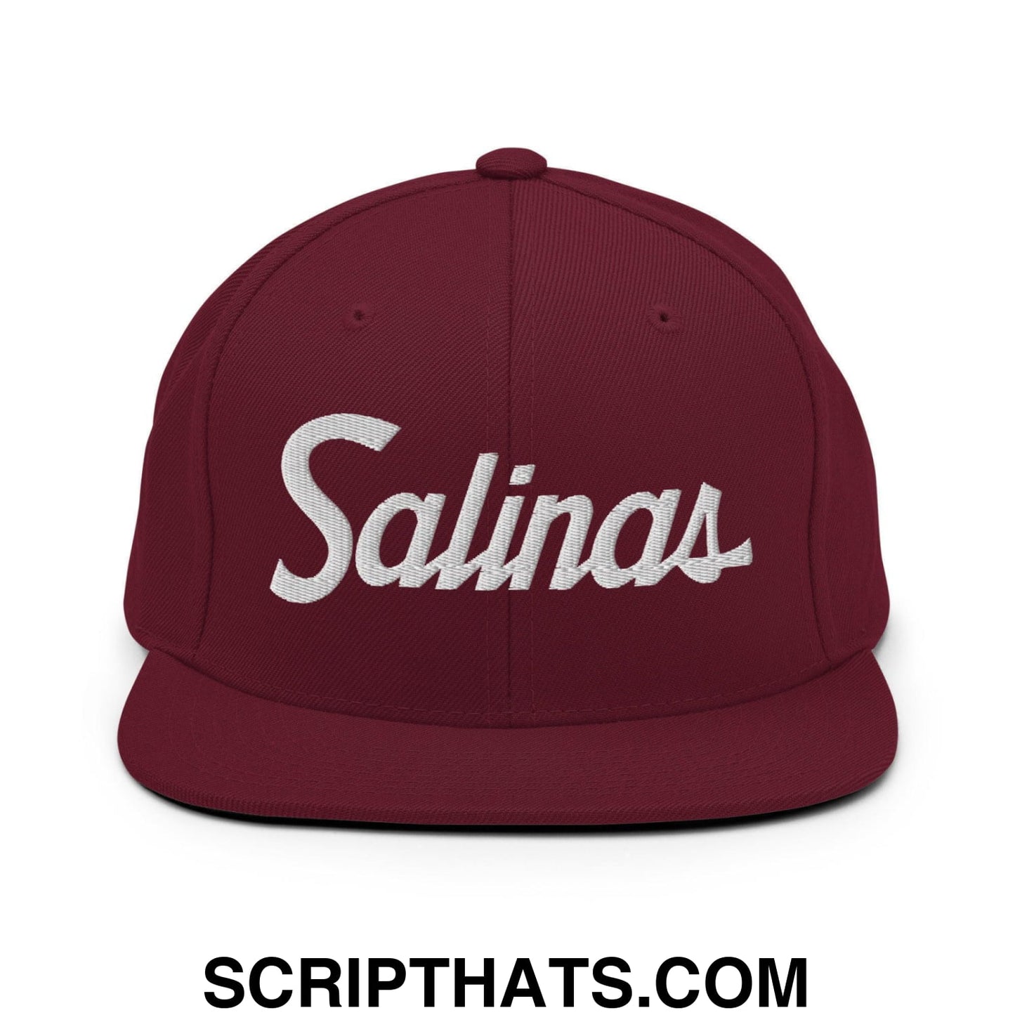 Salinas Script Snapback Hat Maroon
