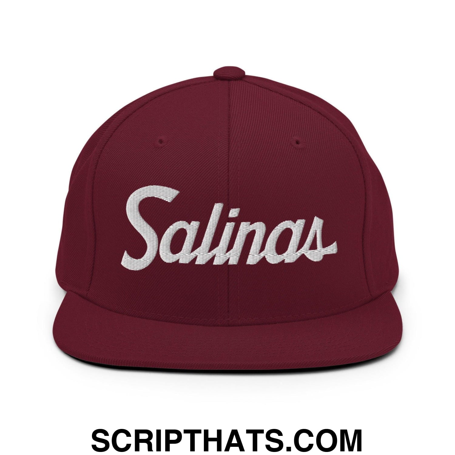 Salinas Script Snapback Hat Maroon
