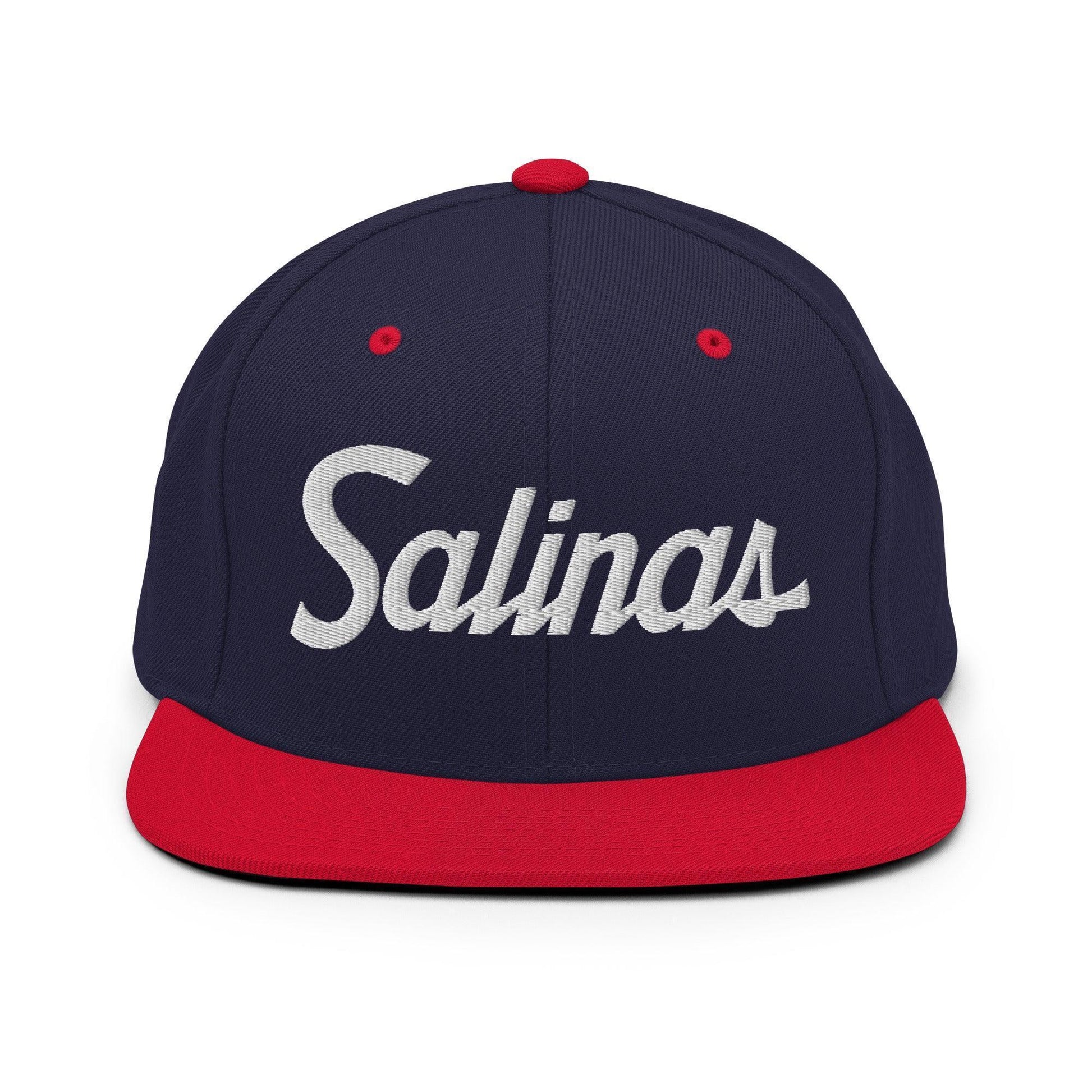 Salinas Script Snapback Hat Navy/ Red