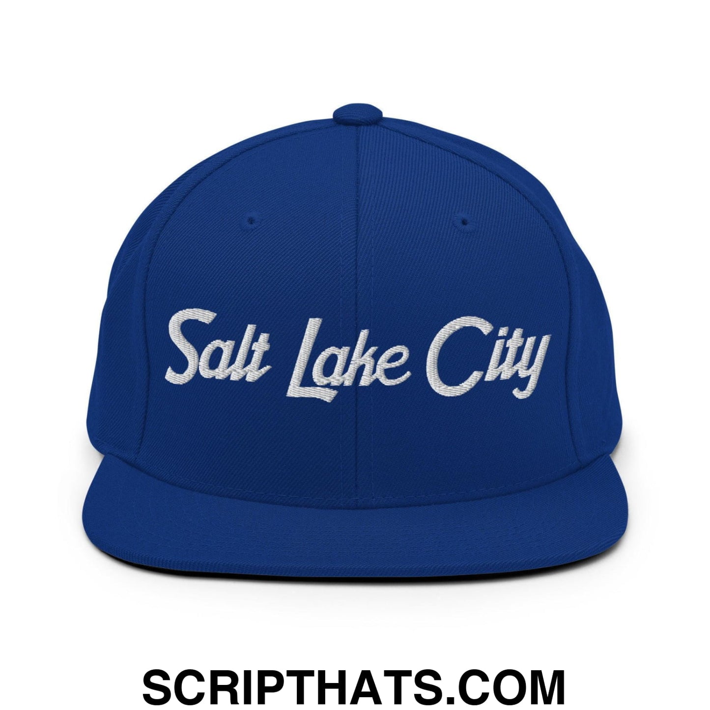 Salt Lake City Script Snapback Hat Royal Blue