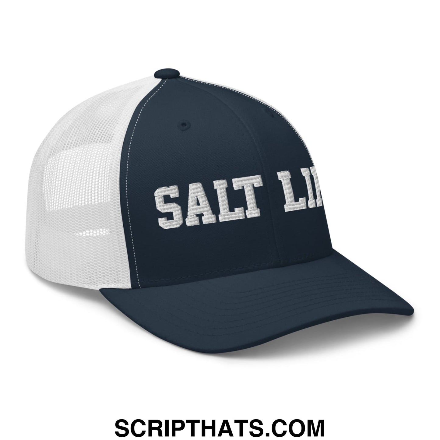 Salt Life Embroidered Mesh Trucker Hat Navy White