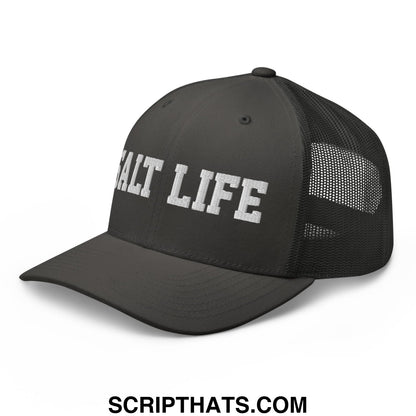 Salt Life Embroidered Mesh Trucker Hat Charcoal