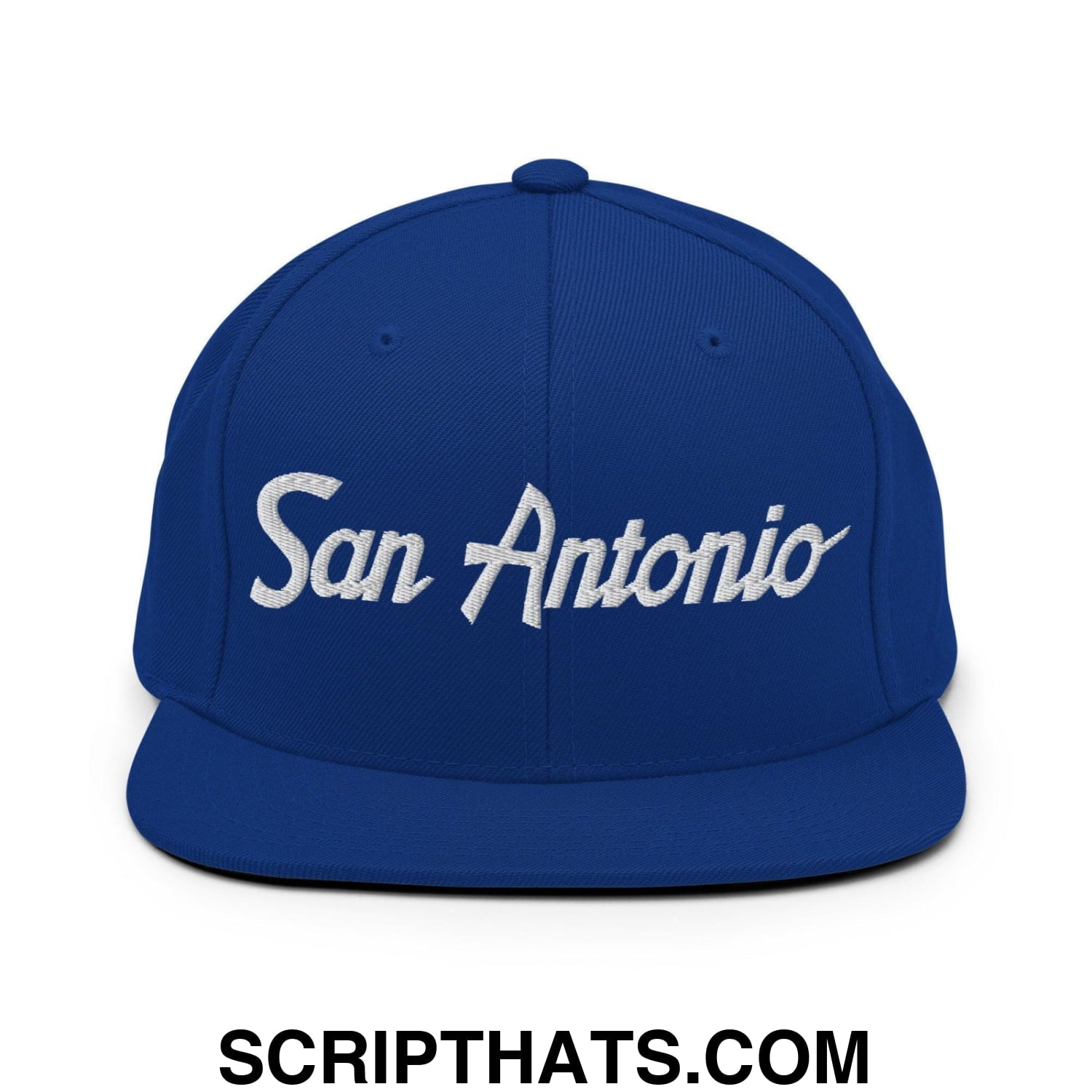 San Antonio Script Snapback Hat Royal Blue