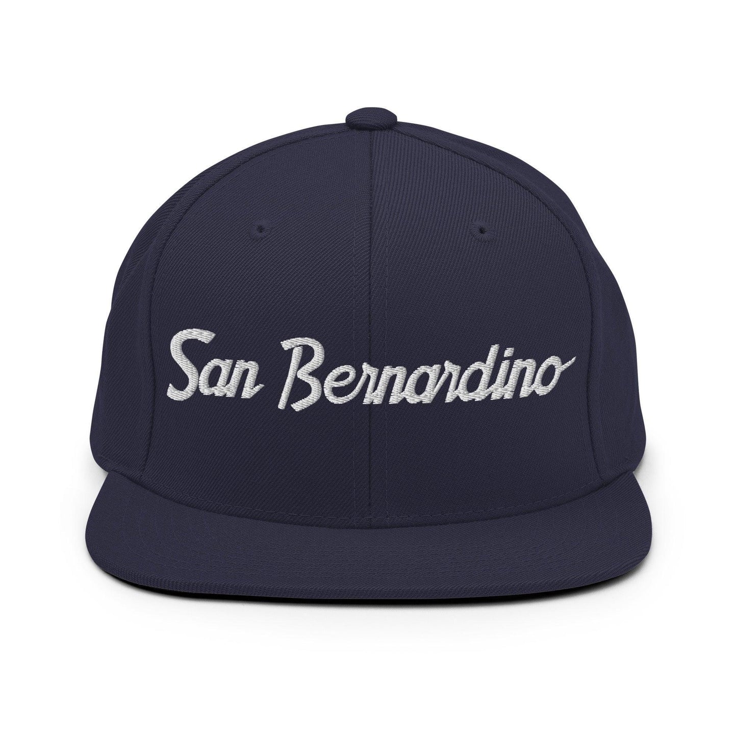 San Bernardino Script Snapback Hat Navy