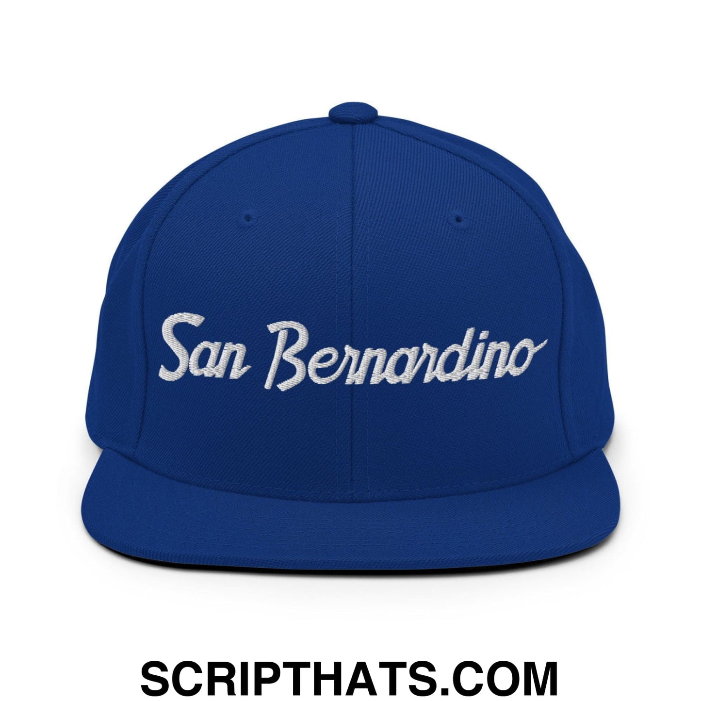 San Bernardino Script Snapback Hat Royal Blue