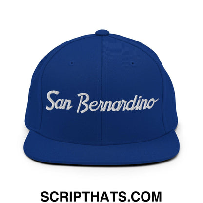 San Bernardino Script Snapback Hat Royal Blue